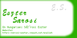 eszter sarosi business card